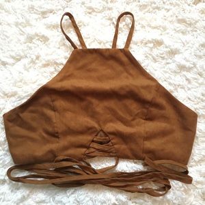 NWOT! Faux suede tube top.